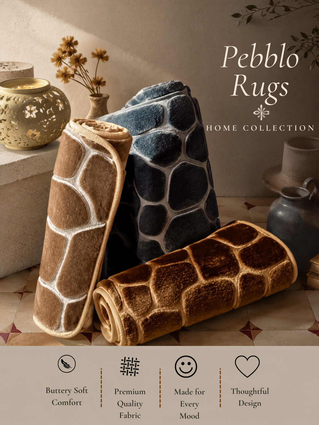 Pebblo rug by RugZari